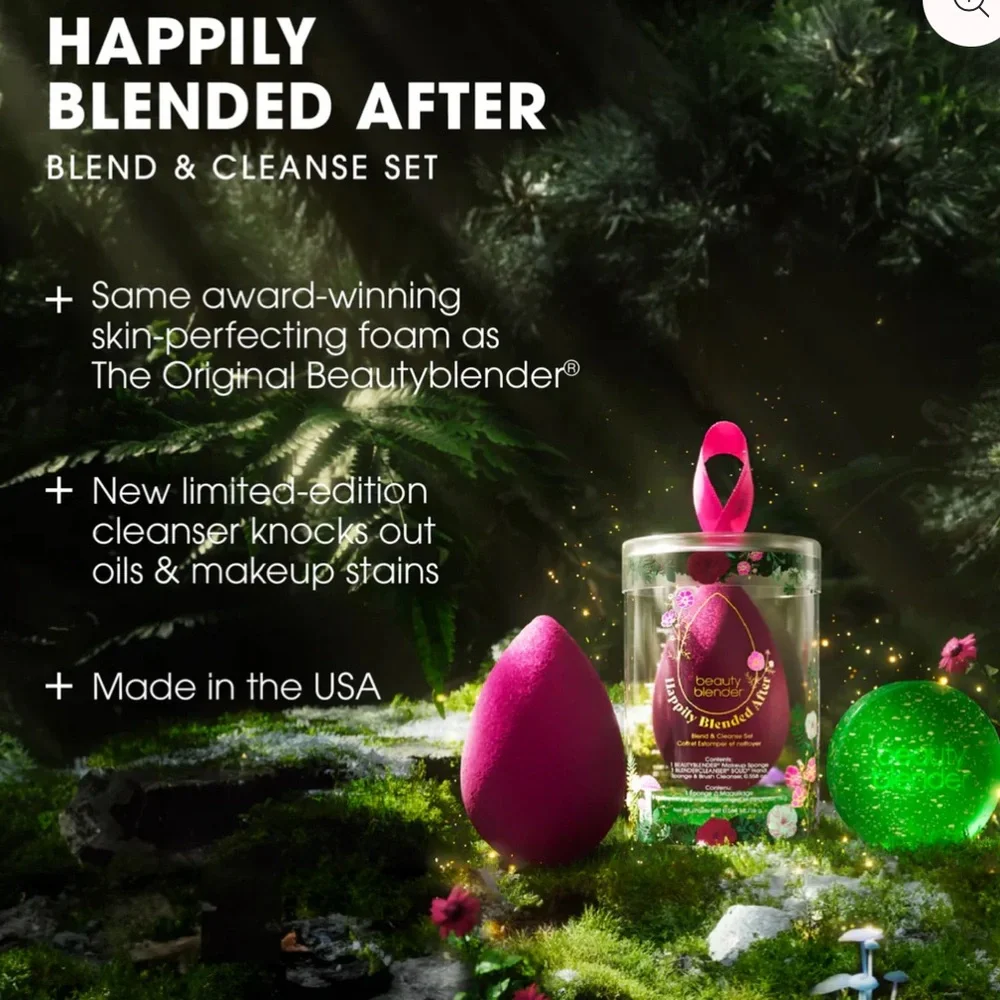 4/$30 Sale💫Blendercleanser Solid Beauty Cleanser Holiday Glitter Green Mini